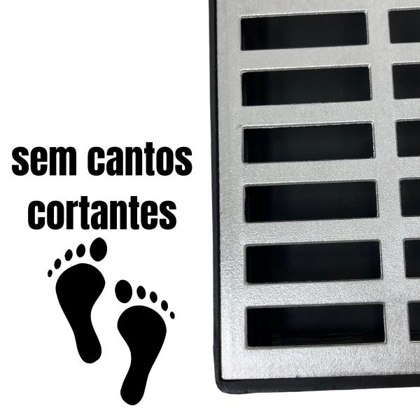 Ralo de Escoamento de Chuva Alumínio 15x50 Saída 75mm - Ficone & Reis Imagem de Ralo de Escoamento de Chuva Alumínio 15x50 Saída 75mm