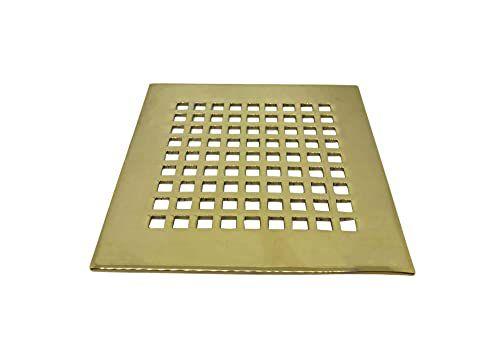 Imagem de Ralo Dourado Quadriculado 10cm  Fineza