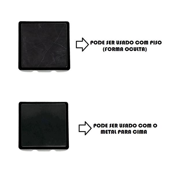 Ralo em metal Square Tampa Oculta Invisivel 10x10 preto - bruno acabamentos Imagem de Ralo em metal Square Tampa Oculta Invisivel 10x10 preto