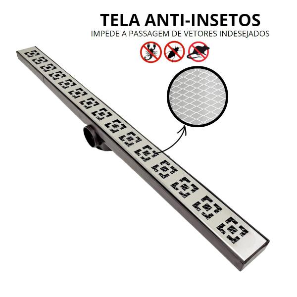 Ralo Escoamento Lavabo Dubai 5x70 Inox com Tela Marrom - Ficone & Reis Imagem de Ralo Escoamento Lavabo Dubai 5x70 Inox com Tela Marrom
