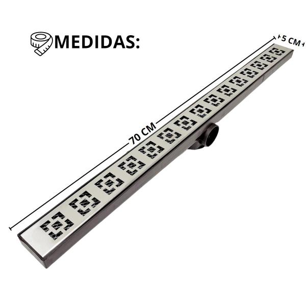 Ralo Escoamento Lavabo Dubai 5x70 Inox com Tela Marrom - Ficone & Reis Imagem de Ralo Escoamento Lavabo Dubai 5x70 Inox com Tela Marrom