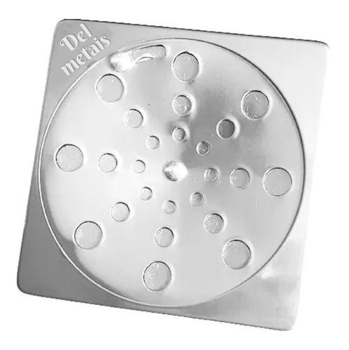Ralo Grelha Inox Para Banheiro Quadrado 15x15 Com Fecho Del Metais Imagem de Ralo Grelha Inox Para Banheiro Quadrado 15x15 Com Fecho Del Metais