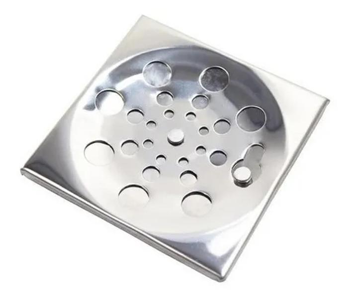 RALO GRELHA INOX QUADRADA OVERTIME 10cm COM FECHO + CAIXILHO Imagem de RALO GRELHA INOX QUADRADA OVERTIME 10cm COM FECHO + CAIXILHO