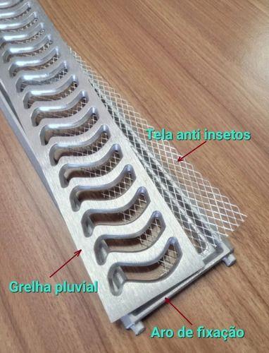 Ralo Grelha Linear 10x200cm Reforçada Anti Insetos Em Alumínio e Aro De Fixação(4 peças de 10x50cm) - Znubi Grelhas & Cia Imagem de Ralo Grelha Linear 10x200cm Reforçada Anti Insetos Em Alumínio e Aro De Fixação(4 peças de 10x50cm)