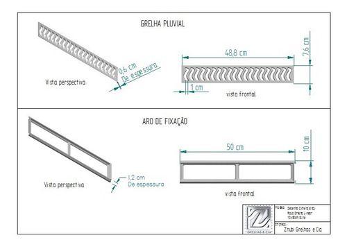 Imagem de Ralo Grelha Linear 10x200cm Reforçada Anti Insetos Em Alumínio e Aro De Fixação(4 peças de 10x50cm)