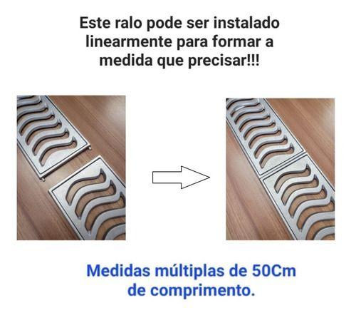 Imagem de Ralo Grelha Linear 15x150 Com Aro De Fixação(03 Pçs 15x50) 