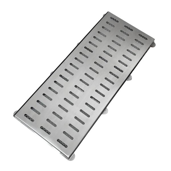 Ralo Grelha Linear 20x50 Inox Quintal com Tela Anti Insetos - Ficone & Reis Imagem de Ralo Grelha Linear 20x50 Inox Quintal com Tela Anti Insetos