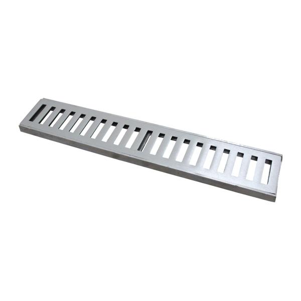 Ralo Grelha Linear com Caixilho em Alumínio Polido 15x50cm - G.D.A. INDUSTRIA E DISTRIBUIDORA DE FUNDIDOS Imagem de Ralo Grelha Linear com Caixilho em Alumínio Polido 15x50cm