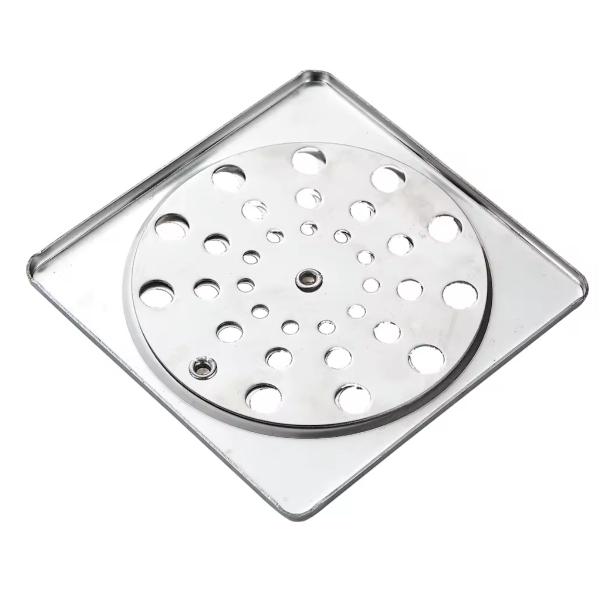 Imagem de Ralo Grelha Quadrada Aço Inox 10X10 Com Fecho 100 mm