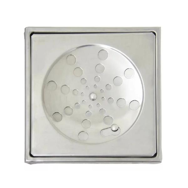 Ralo Grelha Tampa Com Fecho E Porta Grelha 10x10 Cm Inox - Multiralo Imagem de Ralo Grelha Tampa Com Fecho E Porta Grelha 10x10 Cm Inox