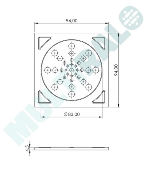 Imagem de Ralo Grelha Tampa com Fecho Quadrado 10x10 cm Inox