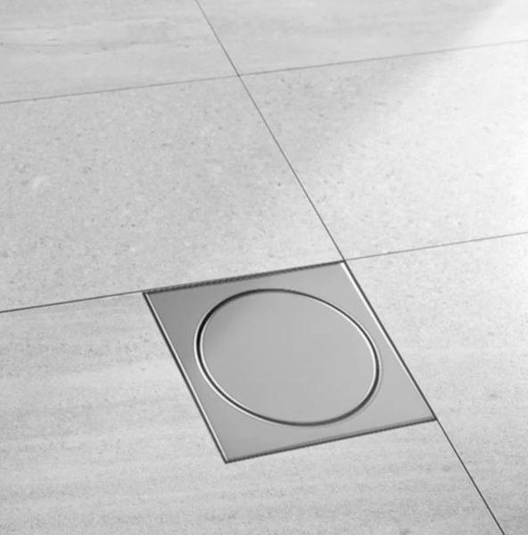 Ralo Inox Elegance Escovado 12,5cm x 12,5cm p/ Cx De 100mm - MOZAIK Imagem de Ralo Inox Elegance Escovado 12,5cm x 12,5cm p/ Cx De 100mm