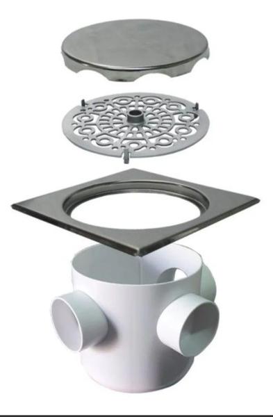 Ralo Inox Elegance Escovado 12,5cm x 12,5cm p/ Cx De 100mm - MOZAIK Imagem de Ralo Inox Elegance Escovado 12,5cm x 12,5cm p/ Cx De 100mm