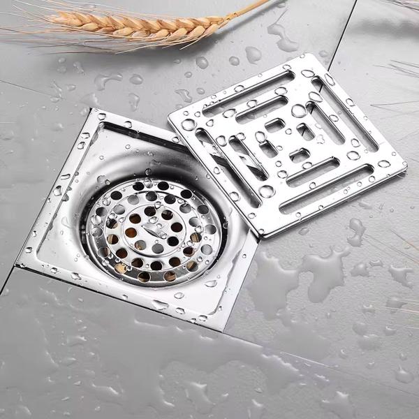 Imagem de Ralo Inox Tampa Anti Odor 10X10 Inteligente Drenagem Lavabo