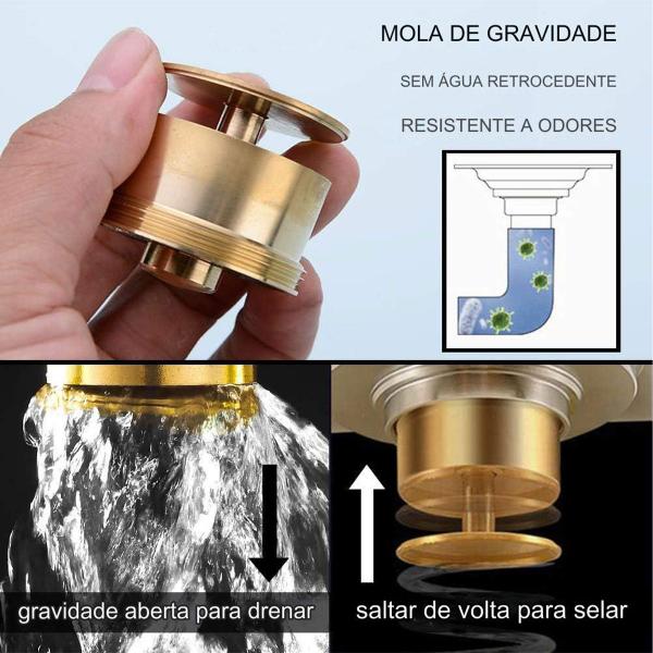 Imagem de Ralo Inox Tampa Anti Odor 10X10 Inteligente Drenagem Lavabo