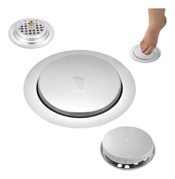 Ralo Inteligente Click Banheiro 15x15 - Kit 2 Peças - Fertak Imagem de Ralo Inteligente Click Banheiro 15x15 - Kit 2 Peças
