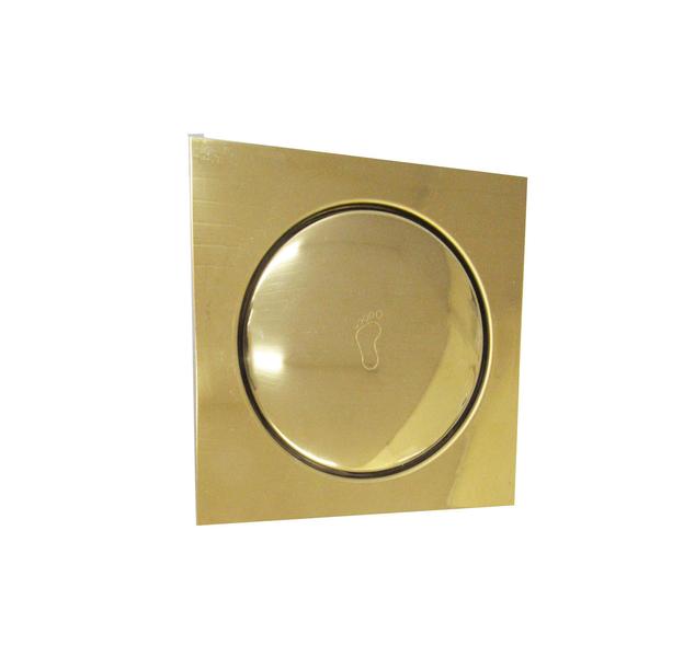 Imagem de Ralo Inteligente Click Dourado 15X15Cm - By Fineza