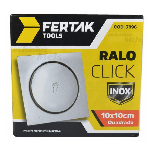 Imagem de Ralo Inteligente Click Quadrado ou Redondo 10x10 Cm Inox para Banheiro