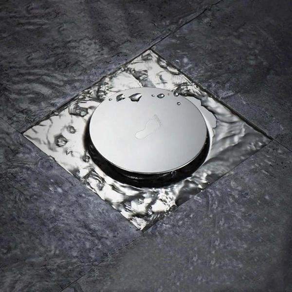 Ralo Inteligente Inox Quadrado Banheiro 15cm Veda Cheiro - BESTFER Imagem de Ralo Inteligente Inox Quadrado Banheiro 15cm Veda Cheiro - BESTFER