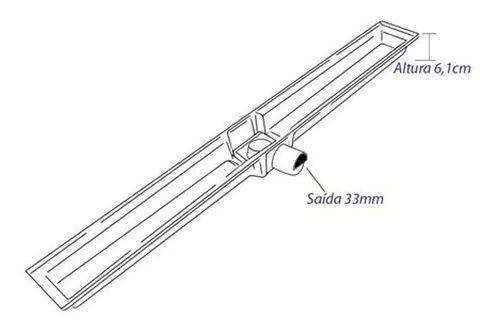 Imagem de Ralo Inteligente Linear invisível Sifonado Sem Cheiro 7x90cm