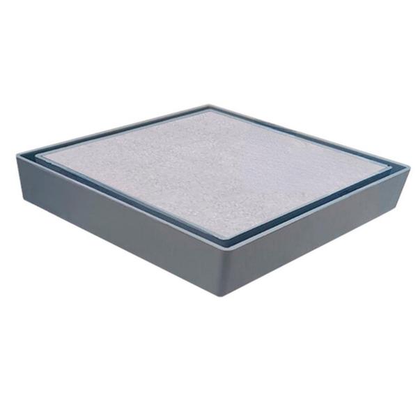 Imagem de Ralo Invisível Banheiro 10x10 Drena Box Oculto para Tubo de 4 polegadas Cola Piso Porcelanato