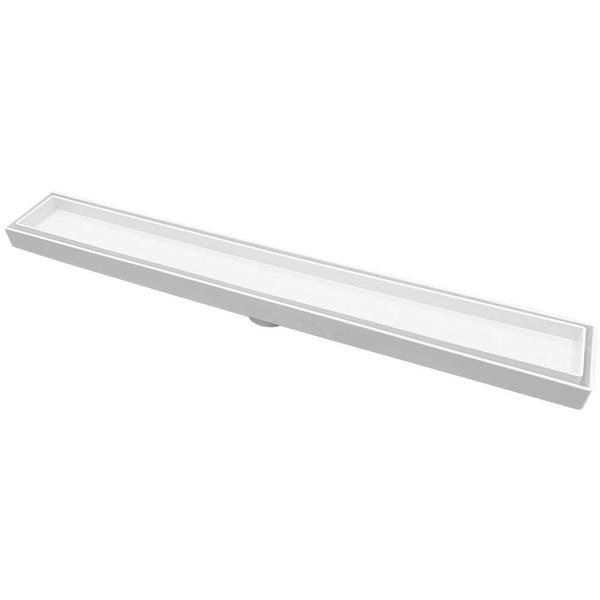 Imagem de Ralo Invisivel Linear Oculto Banho Cozinha 5 x 90 cm Branco