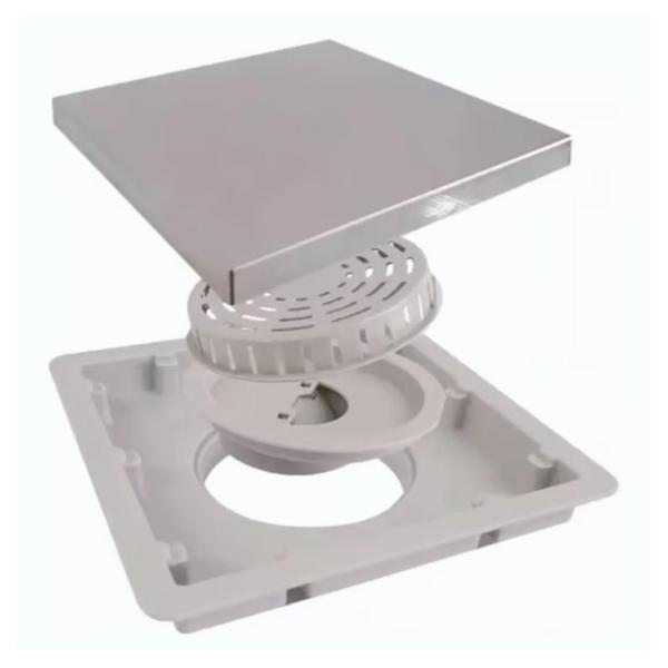 Ralo Invisível Premium Inox Luxo 15x15cm Protetor Estrela Imagem de Ralo Invisível Premium Inox Luxo 15x15cm Protetor Estrela