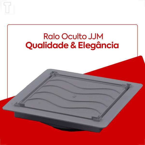 Imagem de Ralo jjm hide cesto e tampa oculta 15x15 pvc cinza