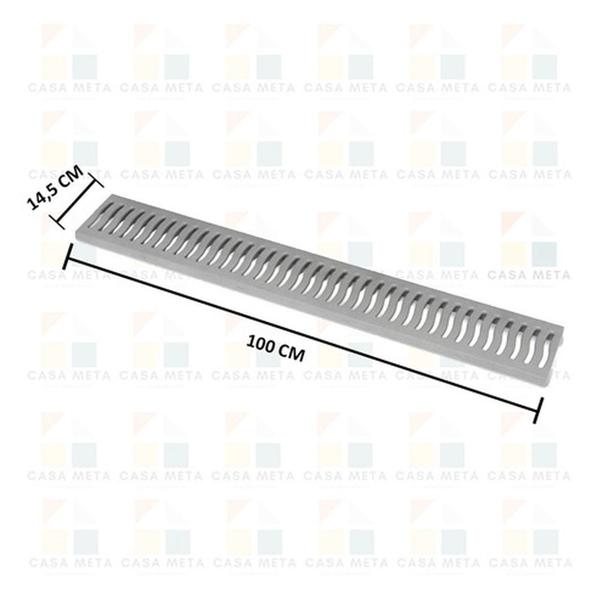 Ralo Linear 100x14,5 Coleta Agua Pluvial Para Garagem - Roma Imagem de Ralo Linear 100x14,5 Coleta Agua Pluvial Para Garagem