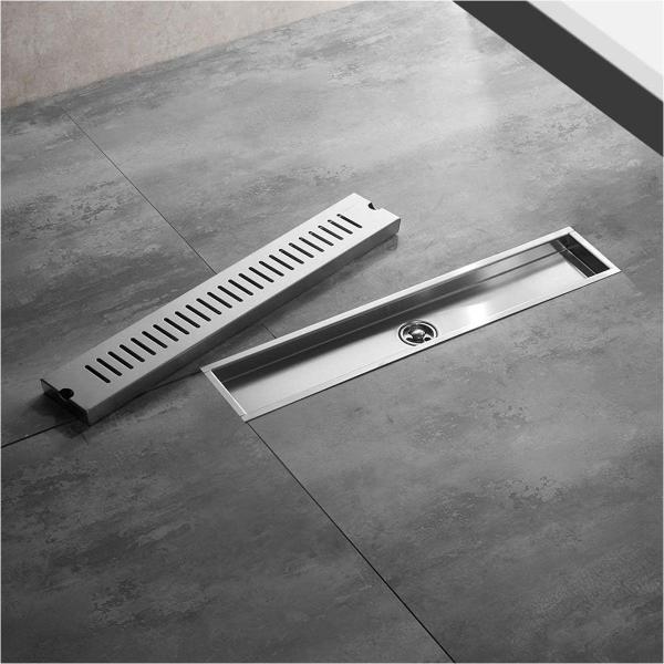 Imagem de Ralo Linear 20cm Inox Banheiro Area Externa Lavabo Higienico Anti Odor Anti Inseto Resistente Duravel