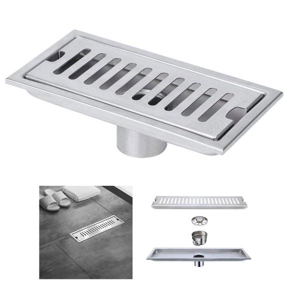 Imagem de Ralo Linear 30cm Aço Inox Banheiro Area Externa Lavabo Anti Odor Anti Inseto Quintal Piscina Resistente Seguro Higienico