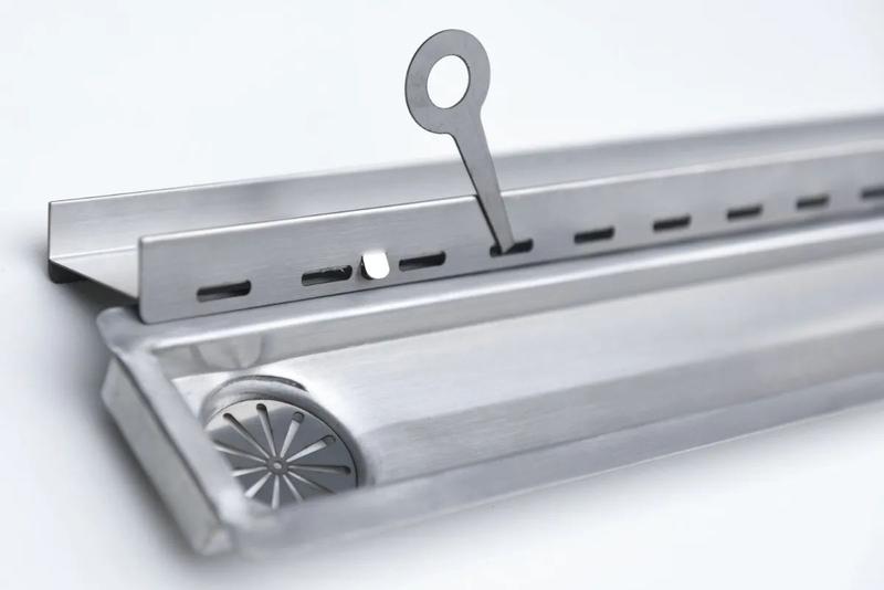 Ralo Linear 50 Cm Oculto De Inox Com Saida De 5cm Lateral - M1nox Imagem de Ralo Linear 50 Cm Oculto De Inox Com Saida De 5cm Lateral