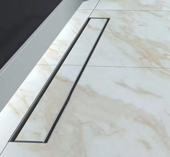 Ralo Linear 50 Cm Oculto De Inox Com Saida De 5cm Lateral - M1nox Imagem de Ralo Linear 50 Cm Oculto De Inox Com Saida De 5cm Lateral