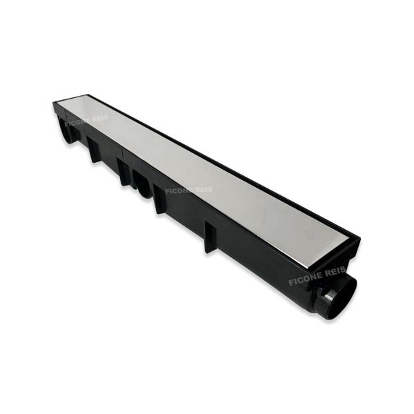 Imagem de Ralo Linear 6x50 Inox modelo Oculta Coletor Preto Sequencial Saídas de 40mm