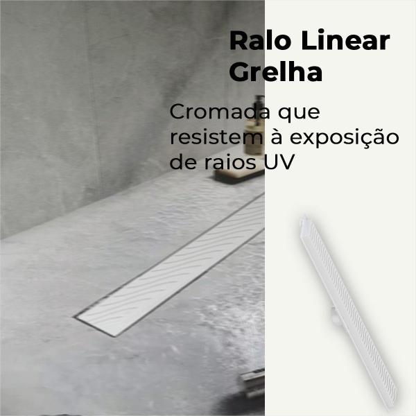 Imagem de Ralo Linear 70cm Branca Original Tigre Kit C/2un