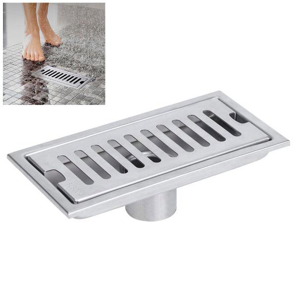 Imagem de Ralo Linear Aço Inox 20cm Banheiro Lavabo Quintal Piscina Area Externa Anti Odor Anti Inseto Resistente Higienico