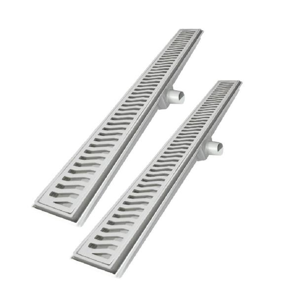 Ralo Linear Cgrelha Alumínio 07x70 Alta Resistência Kit 2 - Costa Navarro Imagem de Ralo Linear Cgrelha Alumínio 07x70 Alta Resistência Kit 2