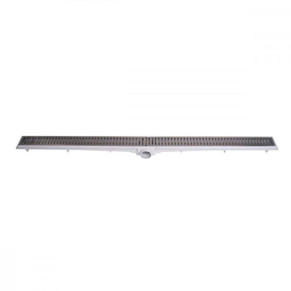 Imagem de Ralo Linear Com Grelha Inox Luxo Estrela Com Sifao Removivel 5X100Cm