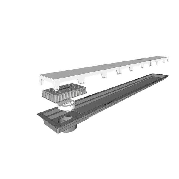 Ralo Linear Em Pvc Seco 75Cm Novii Acabamento Cinza Ralo Imagem de Ralo Linear Em Pvc Seco 75Cm Novii Acabamento Cinza Ralo