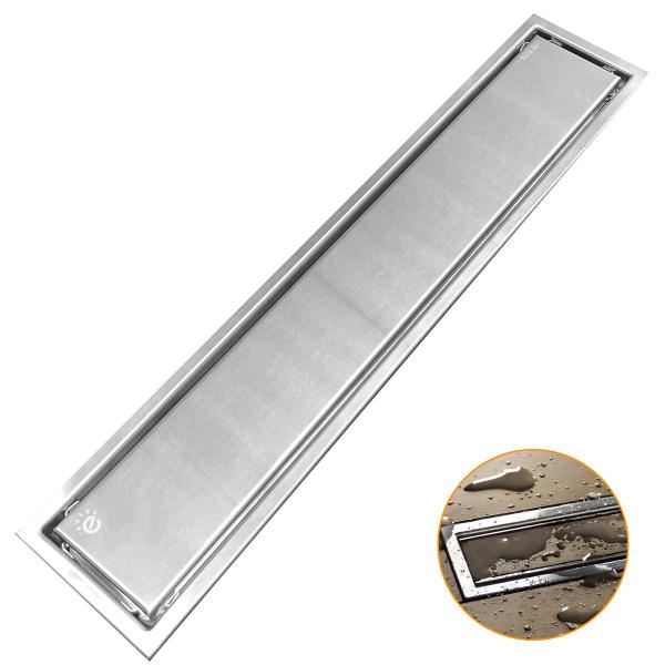 Imagem de Ralo Linear Embralumi Oculto Invisível Piso Aço Inox 60x10cm