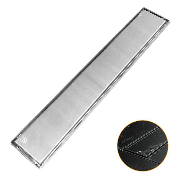 Imagem de Ralo Linear Embralumi Oculto Invisível Piso Aço Inox 60x9cm