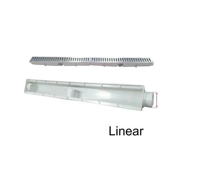 Imagem de Ralo Linear Grelha Alumínio 06x50 Com Tela Anti-inseto Kit 2