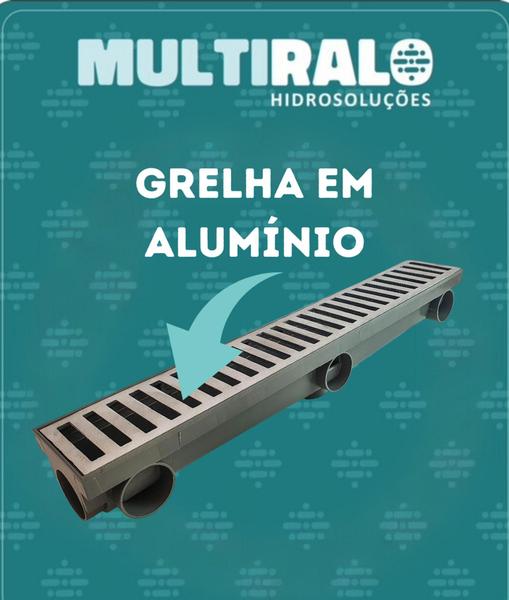 Imagem de Ralo Linear Grelha Alumínio Sequencial 8X51