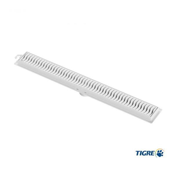 Imagem de Ralo linear grelha branca 50 cm tigre