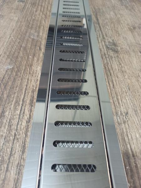 Ralo Linear Inox 10cm x 50cm com aro e Tela Anti Insetos - Ficone Decor Imagem de Ralo Linear Inox 10cm x 50cm com aro e Tela Anti Insetos - Ficone Decor