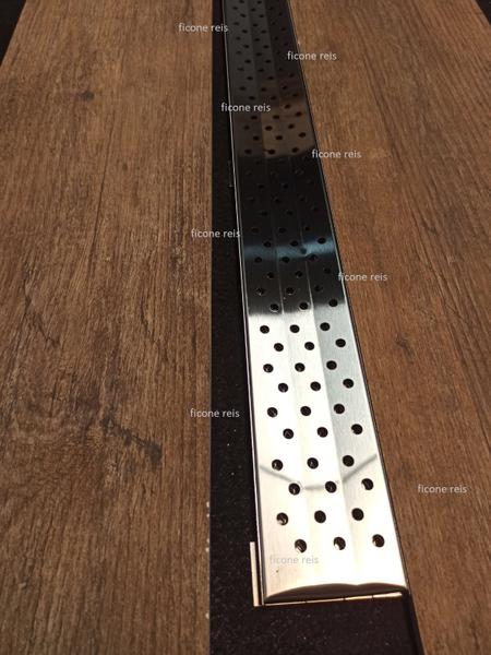 Ralo Linear Inox 304 modelo 7x50 concova com aro e Tela Anti Insetos Borda Piscina Varanda ( 7,5cm x 50cm) Ficone Reis Imagem de Ralo Linear Inox 304 modelo 7x50 concova com aro e Tela Anti Insetos Borda Piscina Varanda ( 7,5cm x 50cm) Ficone Reis