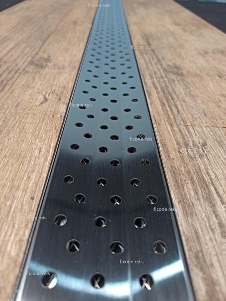 Ralo Linear Inox 304 modelo 7x50 concova com aro e Tela Anti Insetos Borda Piscina Varanda ( 7,5cm x 50cm) Ficone Reis Imagem de Ralo Linear Inox 304 modelo 7x50 concova com aro e Tela Anti Insetos Borda Piscina Varanda ( 7,5cm x 50cm) Ficone Reis