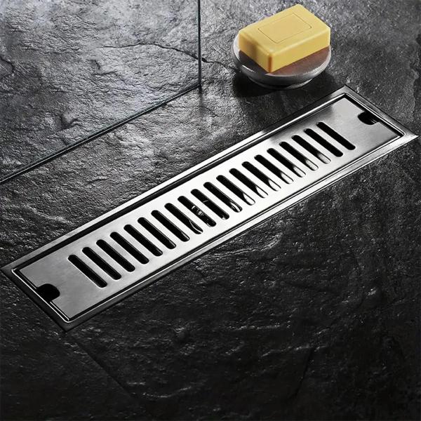 Imagem de Ralo Linear Inox 50cm Anti Odor Anti Inseto Banheiro Area Externa Lavabo Quintal Piscina Resistente Higienico Seguro