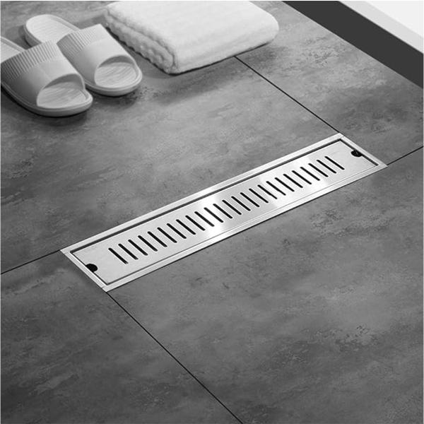 Imagem de Ralo Linear  Inox 60cm Anti Odor Anti Inseto Banheiro Area Externa Lavabo Jardim Quintal Resistente Higienico Grelha