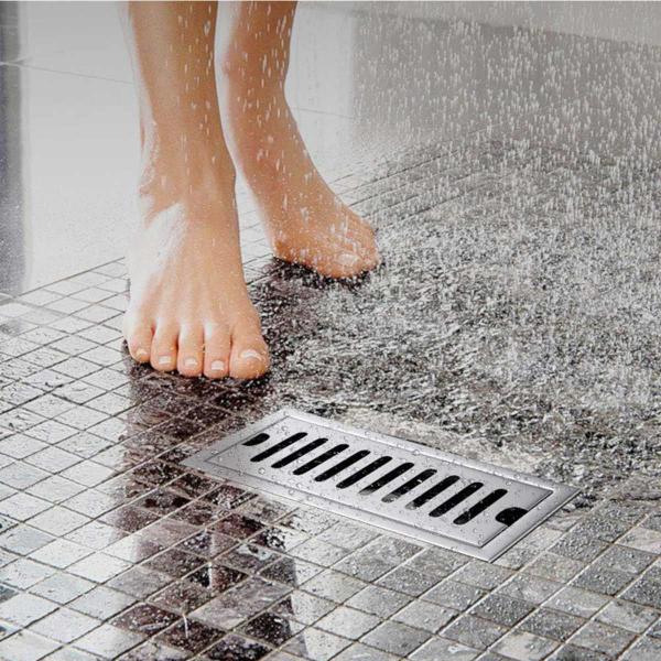 Imagem de Ralo Linear Inox 60cm Area Externa Banheiro Anti Odor Anti Inseto Lavabo Quintal Higienico Resistente